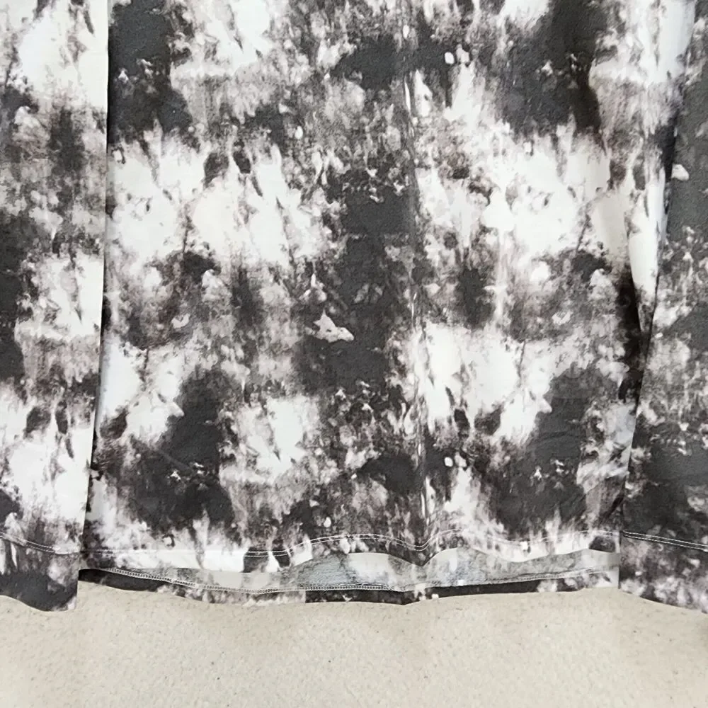 ANNE KLEIN Tie Dye Pajama Top Women's XL Grey Round Neck Long Sleeve Pullover - Picture 3 of 15